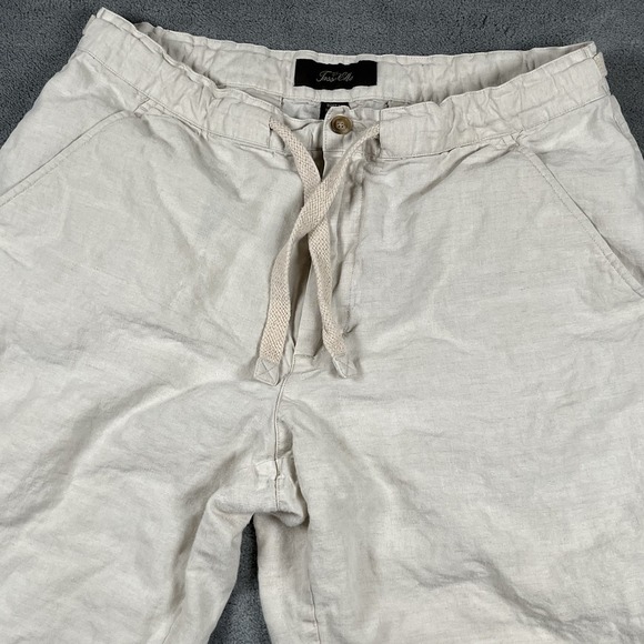 Tasso Elba Other - Tasso Elba 100% Linen Pants Mens Size 34x30 Beige Tan Straight Flat Casual Beach